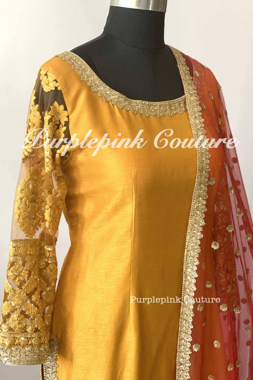 Stunning Red Color Ikkat Raw Silk Salwar Kameez – Panache Haute Couture
